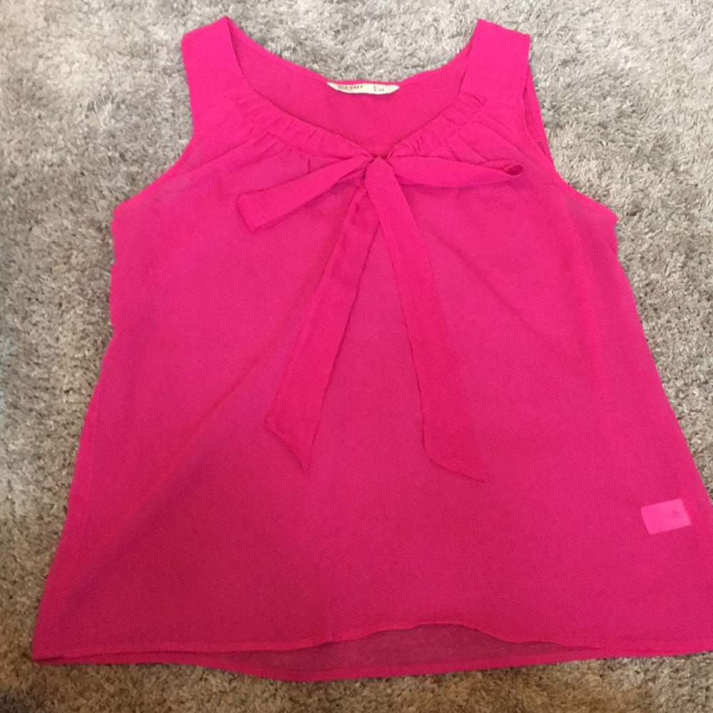 Old Navy Women’s M sleeveless hot pink sheer top